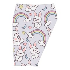 Seamless Pattern With Cute Rabbit Character Midi Wrap Pencil Skirt from ArtsNow.com  Front Right 