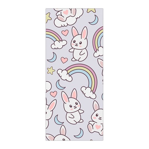 Seamless Pattern With Cute Rabbit Character Pleated Skirt from ArtsNow.com Back Pleats