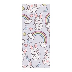 Seamless Pattern With Cute Rabbit Character Pleated Skirt from ArtsNow.com Back Pleats