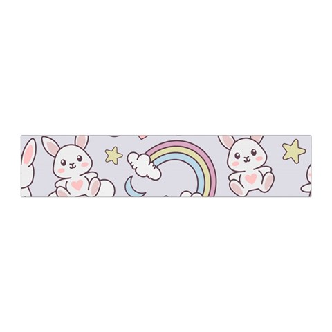 Seamless Pattern With Cute Rabbit Character Pleated Skirt from ArtsNow.com Waist Band
