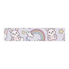 Seamless Pattern With Cute Rabbit Character Pleated Skirt from ArtsNow.com Waist Band