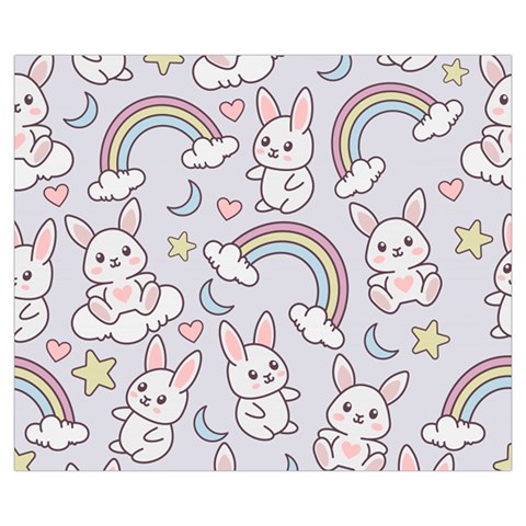 Seamless Pattern With Cute Rabbit Character Medium Tote Bag from ArtsNow.com Front