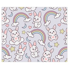 Seamless Pattern With Cute Rabbit Character Medium Tote Bag from ArtsNow.com Back