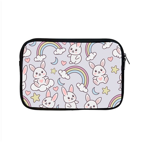 Seamless Pattern With Cute Rabbit Character Apple MacBook Pro 15  Zipper Case from ArtsNow.com Front
