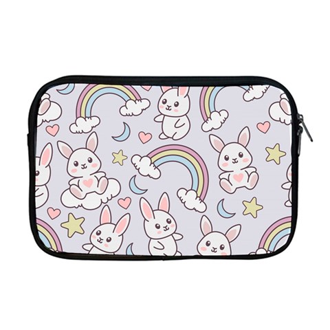 Seamless Pattern With Cute Rabbit Character Apple MacBook Pro 17  Zipper Case from ArtsNow.com Front