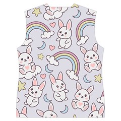 Seamless Pattern With Cute Rabbit Character Women s Button Up Vest from ArtsNow.com Back