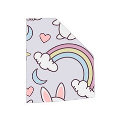 Seamless Pattern With Cute Rabbit Character Women s Button Up Vest from ArtsNow.com Left Pocket