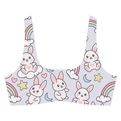 Seamless Pattern With Cute Rabbit Character Cross Back Hipster Bikini Set from ArtsNow.com Front