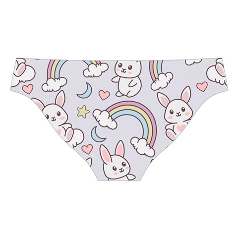 Seamless Pattern With Cute Rabbit Character Cross Back Hipster Bikini Set from ArtsNow.com Back Under