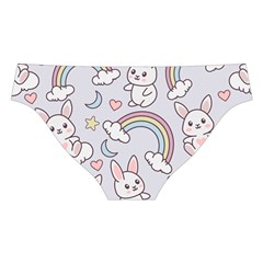 Seamless Pattern With Cute Rabbit Character Cross Back Hipster Bikini Set from ArtsNow.com Back Under