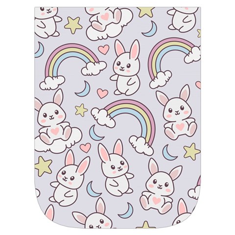 Seamless Pattern With Cute Rabbit Character Waist Pouch (Small) from ArtsNow.com Front Pocket