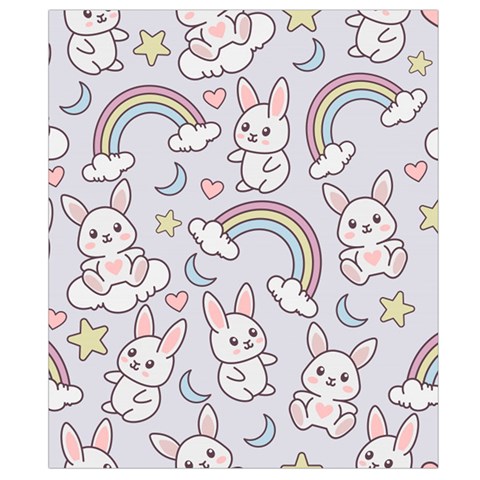 Seamless Pattern With Cute Rabbit Character Waist Pouch (Small) from ArtsNow.com Back Strap