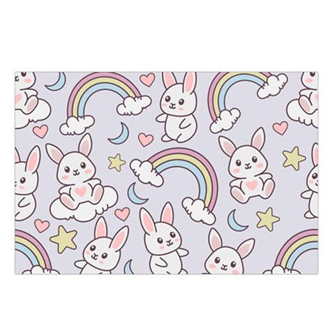 Seamless Pattern With Cute Rabbit Character Waist Pouch (Small) from ArtsNow.com Loop