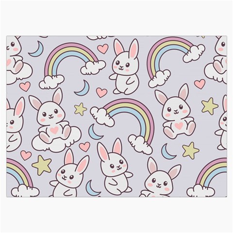 Seamless Pattern With Cute Rabbit Character Roll Up Canvas Pencil Holder (L) from ArtsNow.com Front