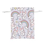 Seamless Pattern With Cute Rabbit Character Lightweight Drawstring Pouch (S)