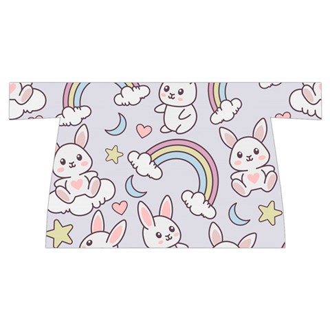 Seamless Pattern With Cute Rabbit Character Wristlet Pouch Bag (Small) from ArtsNow.com Back