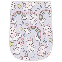 Seamless Pattern With Cute Rabbit Character Wristlet Pouch Bag (Small) from ArtsNow.com Left Side