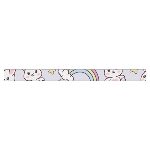 Seamless Pattern With Cute Rabbit Character Wristlet Pouch Bag (Small) from ArtsNow.com Strap Inside