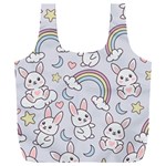 Seamless Pattern With Cute Rabbit Character Full Print Recycle Bag (XXL)