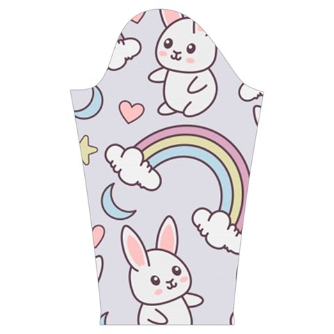 Seamless Pattern With Cute Rabbit Character Kids  Midi Sailor Dress from ArtsNow.com Sleeve Left