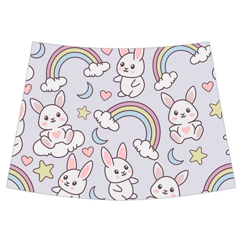 Seamless Pattern With Cute Rabbit Character Kids  Midi Sailor Dress from ArtsNow.com Front Skirt