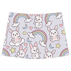 Seamless Pattern With Cute Rabbit Character Kids  Midi Sailor Dress from ArtsNow.com Back Skirt