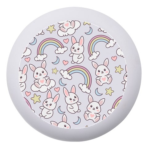 Seamless Pattern With Cute Rabbit Character Dento Box with Mirror from ArtsNow.com Front