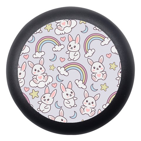 Seamless Pattern With Cute Rabbit Character Dento Box with Mirror from ArtsNow.com Front