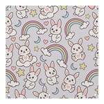 Seamless Pattern With Cute Rabbit Character Banner and Sign 3  x 3 