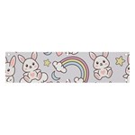 Seamless Pattern With Cute Rabbit Character Banner and Sign 4  x 1 