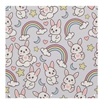 Seamless Pattern With Cute Rabbit Character Banner and Sign 4  x 4 