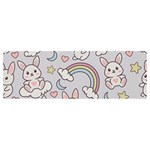 Seamless Pattern With Cute Rabbit Character Banner and Sign 12  x 4 