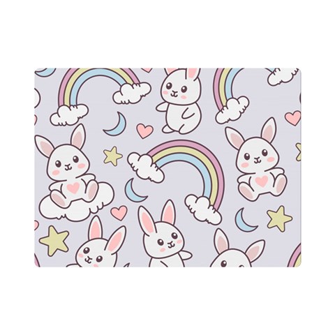 Seamless Pattern With Cute Rabbit Character Premium Plush Fleece Blanket (Mini) from ArtsNow.com 35 x27  Blanket Front
