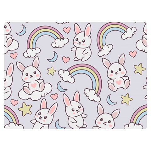Seamless Pattern With Cute Rabbit Character Two Sides Premium Plush Fleece Blanket (Extra Small) from ArtsNow.com 40 x30  Blanket Front