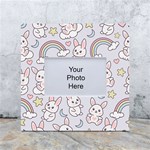 Seamless Pattern With Cute Rabbit Character White Box Photo Frame 4  x 6 