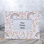 Seamless Pattern With Cute Rabbit Character White Tabletop Photo Frame 4 x6 