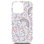 Seamless Pattern With Cute Rabbit Character iPhone 14 Pro Max Black UV Print Case