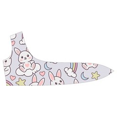 Seamless Pattern With Cute Rabbit Character Trumpet Sleeve Cropped Top from ArtsNow.com Front Right