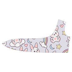 Seamless Pattern With Cute Rabbit Character Trumpet Sleeve Cropped Top from ArtsNow.com Front Left