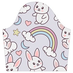 Seamless Pattern With Cute Rabbit Character Trumpet Sleeve Cropped Top from ArtsNow.com Sleeve Left