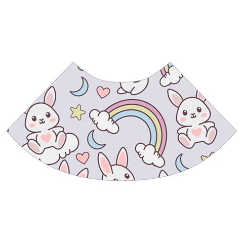 Seamless Pattern With Cute Rabbit Character Trumpet Sleeve Cropped Top from ArtsNow.com Cuff Right
