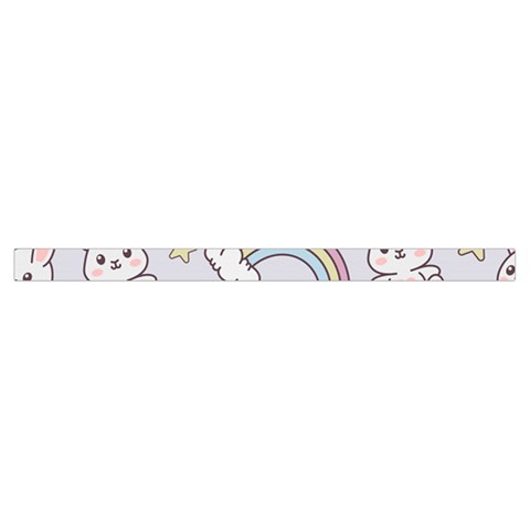 Seamless Pattern With Cute Rabbit Character Trumpet Sleeve Cropped Top from ArtsNow.com Collar