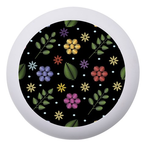 Embroidery Seamless Pattern With Flowers Dento Box with Mirror from ArtsNow.com Front