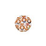 Cute Colorful Owl Cartoon Seamless Pattern 1  Mini Magnets