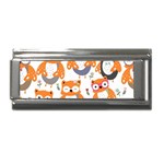 Cute Colorful Owl Cartoon Seamless Pattern Superlink Italian Charm (9mm)