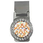 Cute Colorful Owl Cartoon Seamless Pattern Money Clips (CZ) 