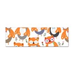 Cute Colorful Owl Cartoon Seamless Pattern Sticker Bumper (10 pack)