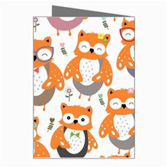 Cute Colorful Owl Cartoon Seamless Pattern Greeting Card from ArtsNow.com Right