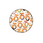 Cute Colorful Owl Cartoon Seamless Pattern Hat Clip Ball Marker