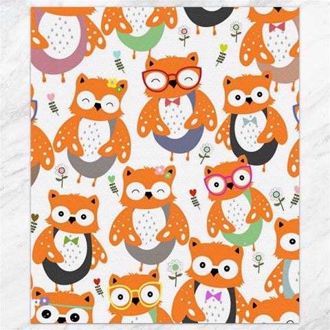 Cute Colorful Owl Cartoon Seamless Pattern Canvas 8  x 10  from ArtsNow.com 8.15 x9.66  Canvas - 1